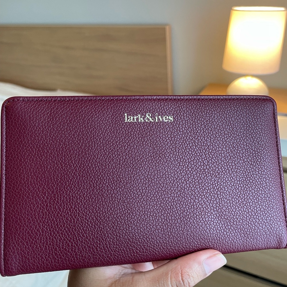 Lark and Ives Burgundy Wallet